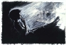 Adrian Piper M.B. (Let\'s Talk) #2, September 1975. Oil crayon drawing on B/W photograph, 8 x 10 in.