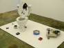 Chen Ke, Everything about little K, 2007. Installation (including one commode, one toy piano and six