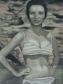 Manhattan Beach, 2004. Graphite, watercolor, oil, and wax on prepared woodenpanel, 32 x 24 in.
