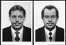 Jiří David,  Vaclav Havel (diptych),  1993-1995. Altered photographs,  silver gelatin prints on Ba