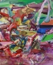 Haeri Yoo: Lifting Arm, 2012. Oil on canvas 72 x 60 in.
