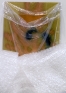 Senga Nengudi, Early Dawn, 1996. Bubble wrap, dry cleaner\'s plastic bag,spray paint on paper, 5 x 4