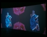Installation view from What are You? Installation with two channel video; color, sound. 11 min.